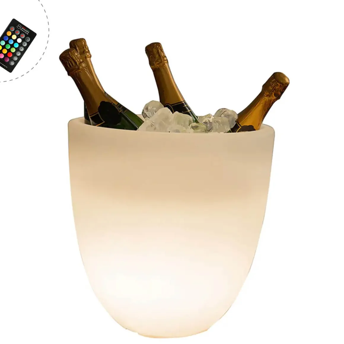 8 seasons design Shining Curvy Cooler RGB LED Dekoleuchte & Weinkühler