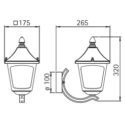 Albert 1820 Außenwandleuchte