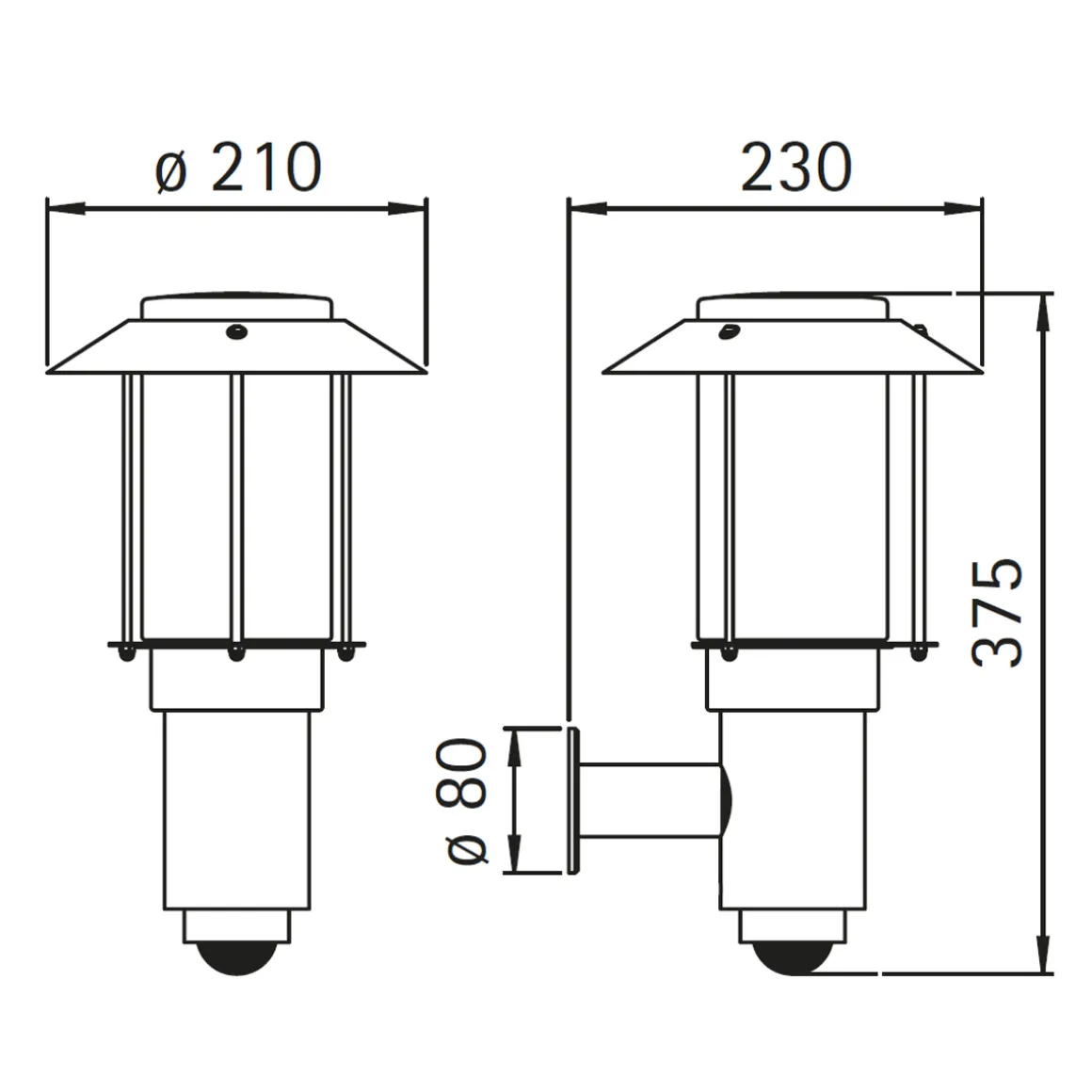 Albert 69023 Außenwandleuchte