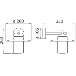 Albert 1852 Außenwandleuchte