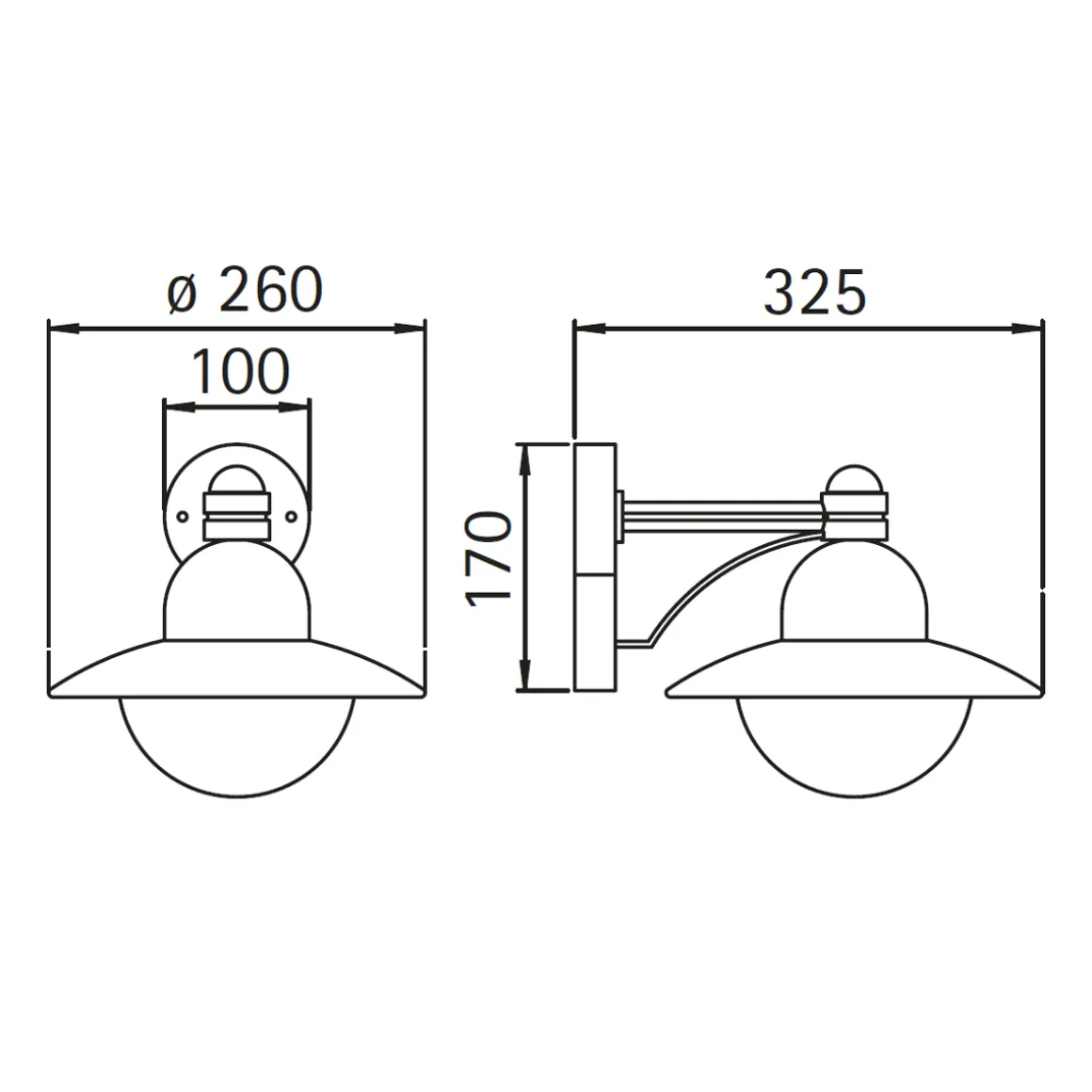 Albert 1850 Außenwandleuchte