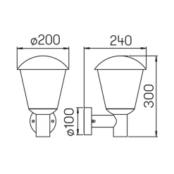 Albert 1854 Außenwandleuchte