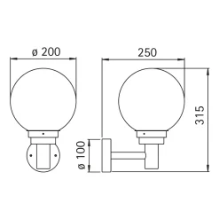 Albert 69022 Außenwandleuchte