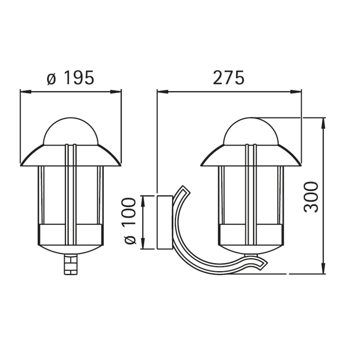 Albert 1840 Außenwandleuchte