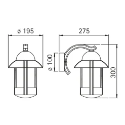 Albert 1841 Außenwandleuchte
