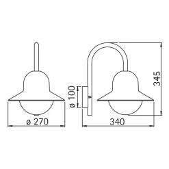 Albert 0662 Außenwandleuchte
