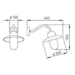 Albert 0649 Außenwandleuchte