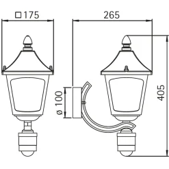 Albert 1822 Außenwandleuchte mit Bewegungsmelder