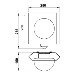 Albert 626216 Außenwandleuchte mit Bewegungsmelder