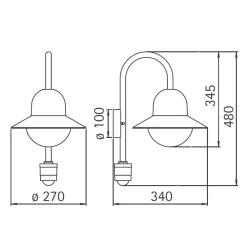 Albert 0661 Außenwandleuchte mit Bewegungsmelder
