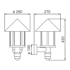 Albert 1825 Außenwandleuchte mit Bewegungsmelder