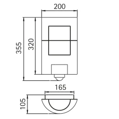 Albert 6140 Außenwandleuchte mit Bewegungsmelder
