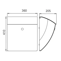 Albert 690785 Briefkasten mit Zeitungsfach