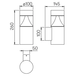 Albert 0275 LED Außenwandleuchte