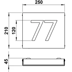 Albert 696012 LED Hausnummernleuchte