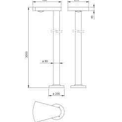 Albert 0866 LED Mastleuchte