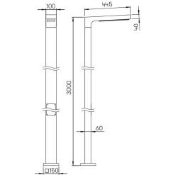 Albert 0865 LED Mastleuchte, Licht: symmetrisch