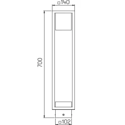 Albert 2281 LED Pollerleuchte, Abverkaufsware