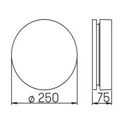 Albert 6308 LED Wand- / Deckenleuchte B, Ø: 25 cm