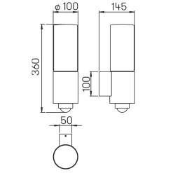 Albert 0278 LED Wandleuchte mit Bewegungsmelder