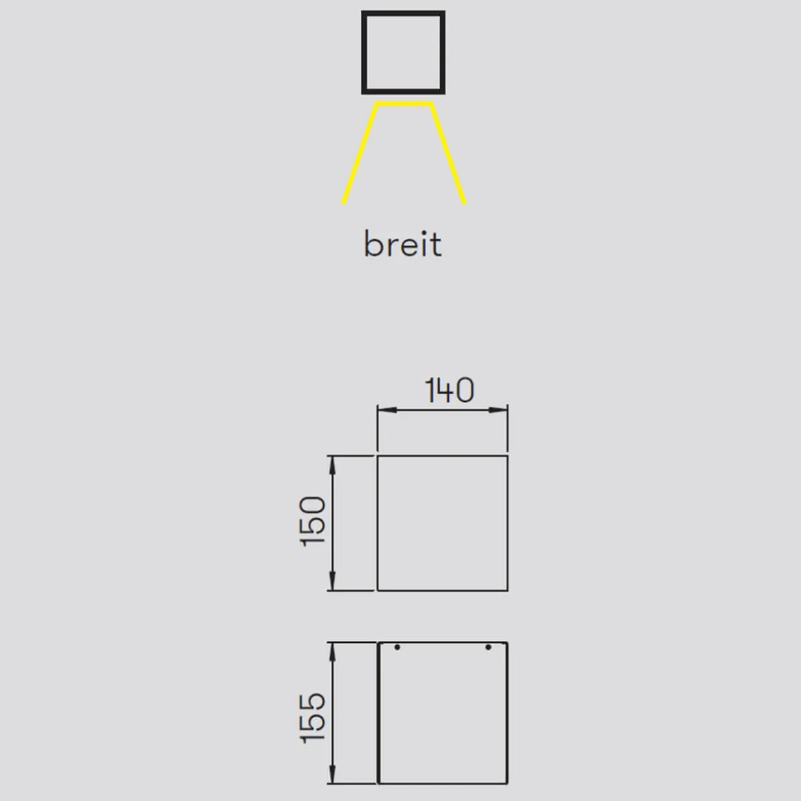 Albert 2451/2452 LED Wandstrahler, einseitig breit