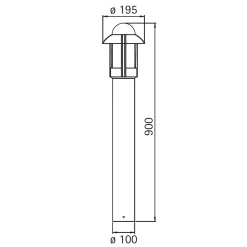 Albert 2075 Pollerleuchte mit Bewegungsmelder