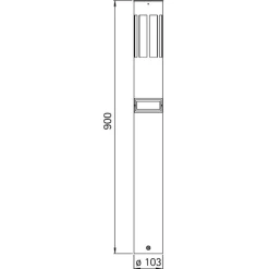 Albert 692011 Pollerleuchte mit Bewegungsmelder