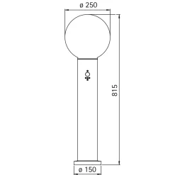 Albert 2010 Pollerleuchte mit Bewegungsmelder