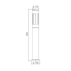 Albert 2019 Pollerleuchte mit Bewegungsmelder