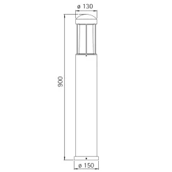 Albert 2009 Pollerleuchte mit Bewegungsmelder
