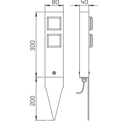 Albert 624401 Steckdosenspieß
