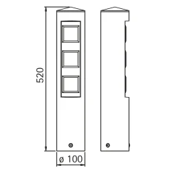Albert 2102 Steckdosensäule