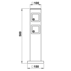 Albert 624412 Steckdosensäule, abschließbar