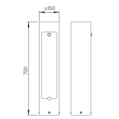 Albert 624413 Steckdosensäule, abschließbar