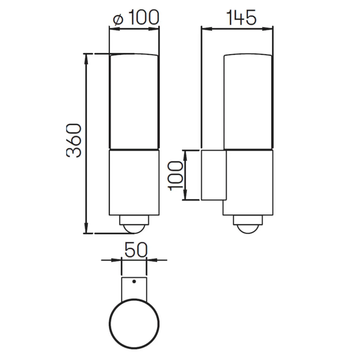 Albert 0378 Wandleuchte mit Bewegungsmelder