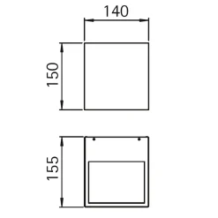 Albert 2417 Wandstrahler, breit/breit