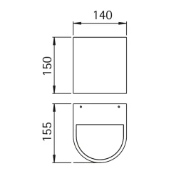 Albert 2402 Wandstrahler, breit/breit