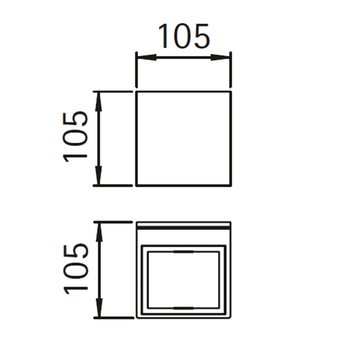 Albert 2340 Wandstrahler, breit/breit