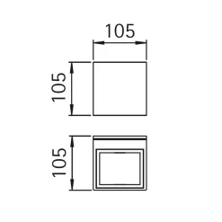 Albert 692375 Wandstrahler, breit/breit