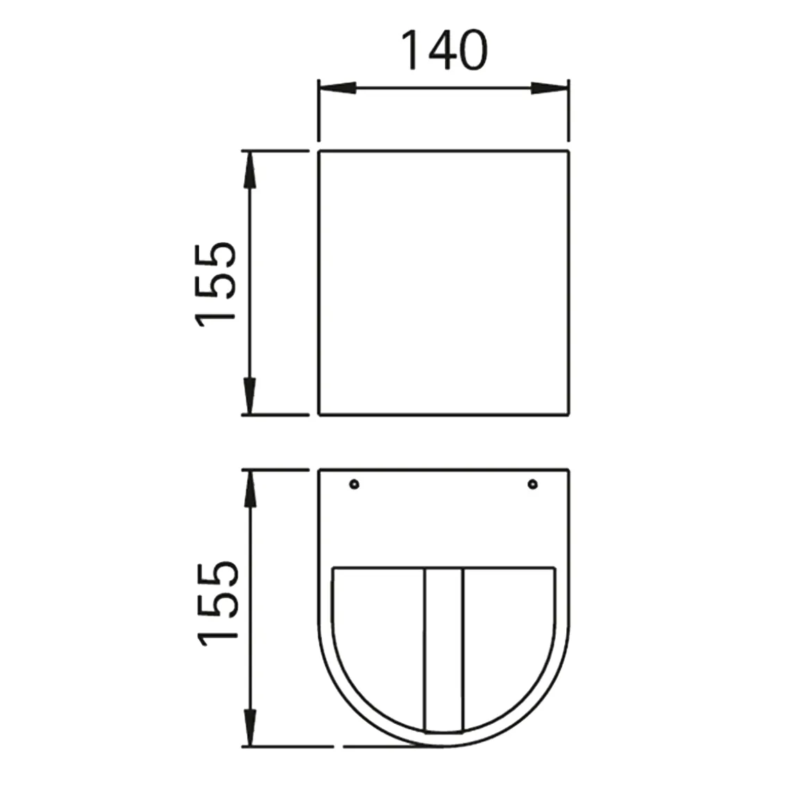 Albert 692404 Wandstrahler, eng/breit