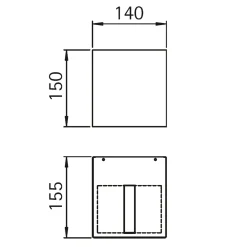 Albert 2416 Wandstrahler, eng/breit