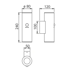 Albert 2480 Wandstrahler mit Bewegungsmelder