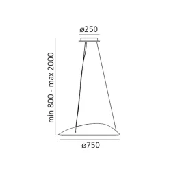 Artemide Ameluna LED Sospensione, App-kompatibel