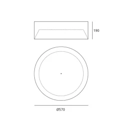 Artemide Architectural Tagora 570 LED Deckenleuchte