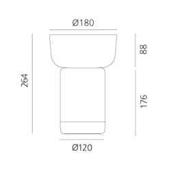 Artemide Bontà Portable LED Akkuleuchte, inkl. Schale