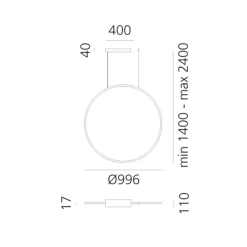 Artemide Discovery Vertical 100 RGBW LED Sospensione