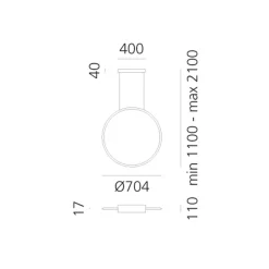 Artemide Discovery Vertical 70 RGBW LED Sospensione