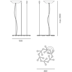 Artemide LED Net Circle Sospensione, App-kompatibel