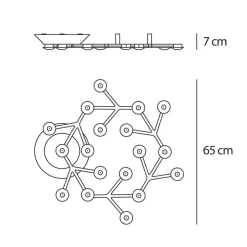 Artemide LED Net Circle Soffitto, App-kompatibel