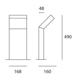 Artemide Outdoor Chilone Up LED Pollerleuchte